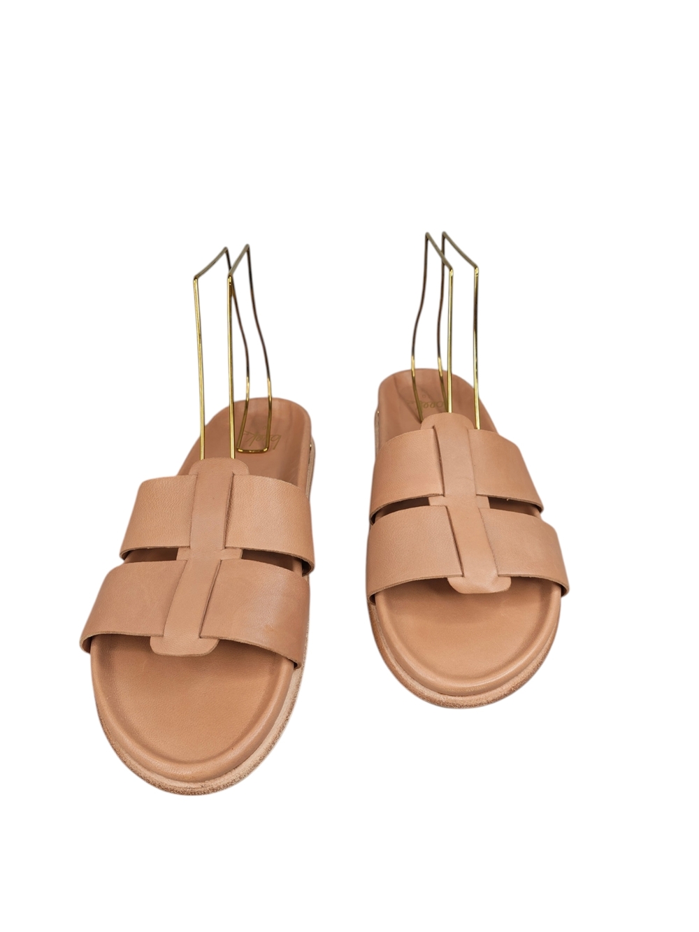 beek.. Puffin Leather Slide Sandals Tan Size 10 Women's